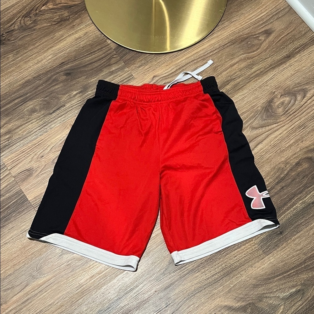 Under Armour Men's Athletic Shorts in Red and Black